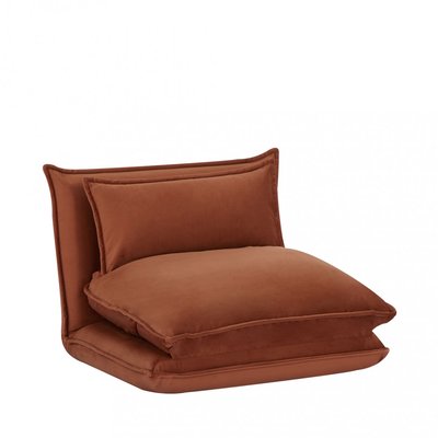 Chauffeuse convertible 1 place en velours - Nala DRAWER