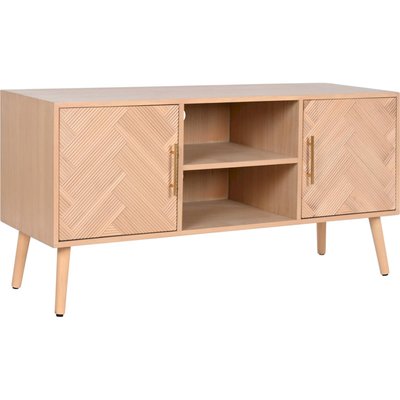 Meuble TV en bois, portes à motifs RECOLLECTION