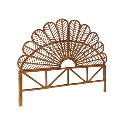 Tête De Lit En Rotin Foncé Samoa 160 Cm - Style Organique Et Vintage - Livrée Déjà Montée - Décoration Chambre - 9