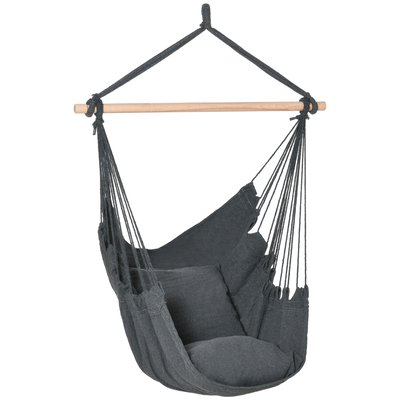Fauteuil suspendu coton polyester anthracite OUTSUNNY