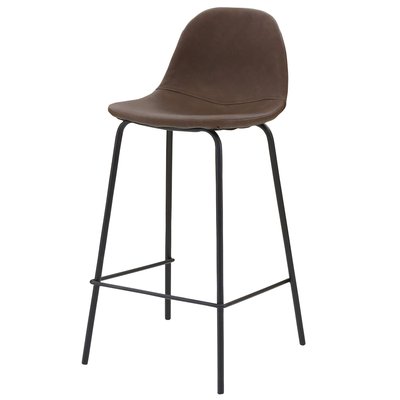 Chaise snack imitation cuir marron ZAGO