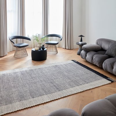 Hand Woven Basket Weave Rug in 100% Wool SO'HOME