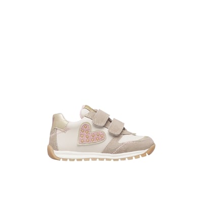 Sneakers en cuir et tissu avec des clous QUELLY 4 VL. NATURINO