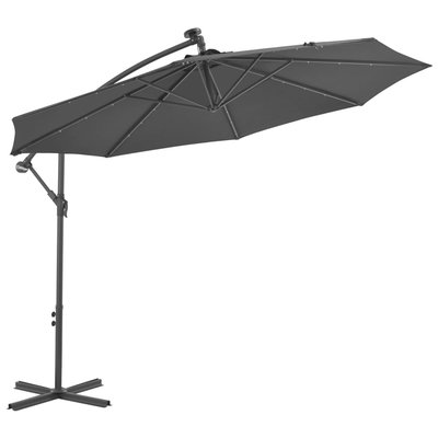 Parasol déporté Ø 300 cm avec éclairage LED HOME MAISON