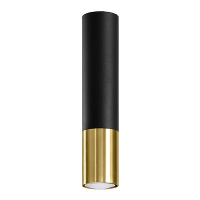 Plafonnier Acier Or/Noir GU10 1 Loopez EDEN