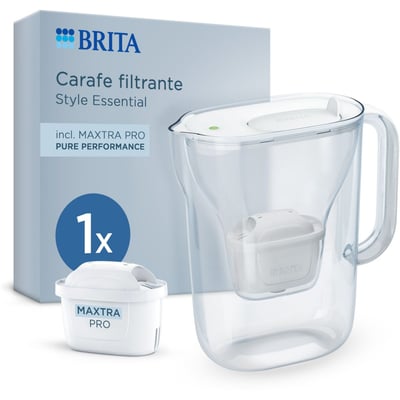 Carafe filtrante Style Essential Blanche + 1 filtre Maxtr BRITA