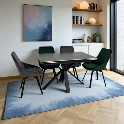 Table céramique extensible - terrazzo gris 120-180 cm VICO PIER IMPORT