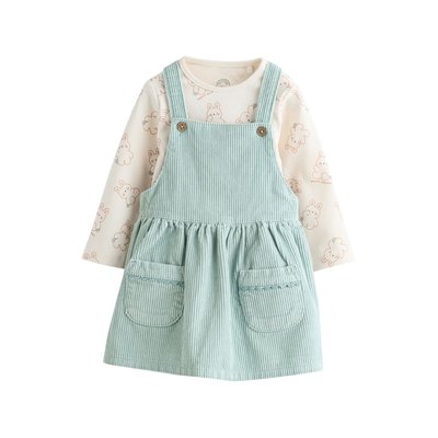 Robe chasuble côtelé bébé manches longues NEXT
