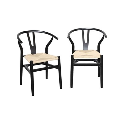 Chaise vintage bois de hêtre et cordes (lot de 2) CECILE SWEEEK