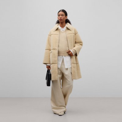 Manteau long mouton retourne femme La Redoute