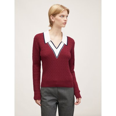 Pull en FIL de viscose mélangée à torsades MOTIVI