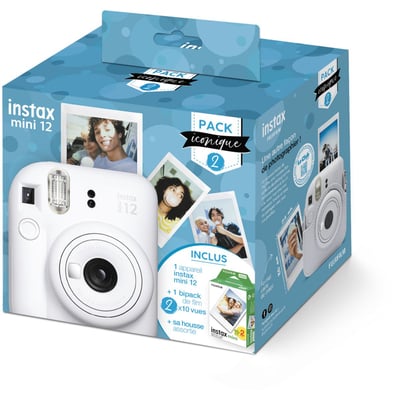 Appareil photo Instantané Pack iconique instax mini 12 Blanc FUJIFILM