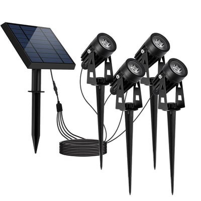 Lot de 4 Spots solaires connectés 4x ROUNDY WARM LUMISKY