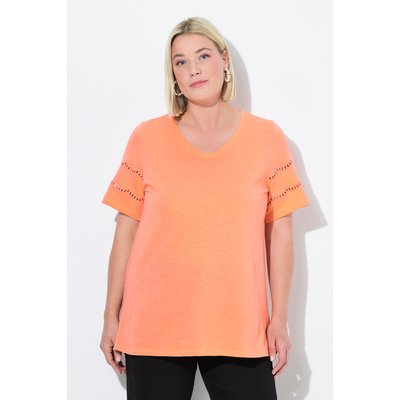 T-shirt, broderie ajourée, coupe évasée ULLA POPKEN