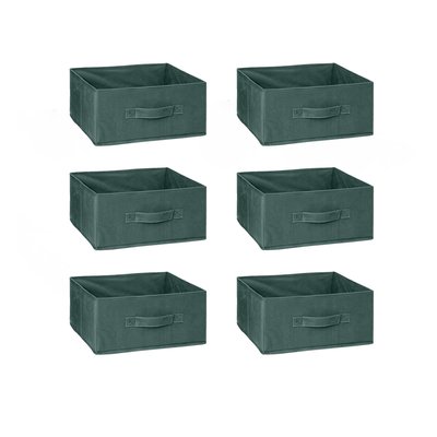 Lot de 6 boîtes de rangement en velours MIX 'N MODUL TOILINUX