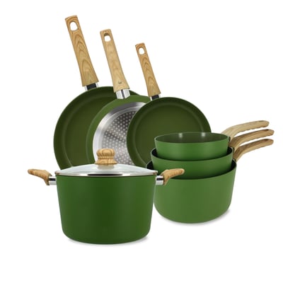 Batterie de cuisine 7 pièces en aluminium, COLORAMA MENASTYL