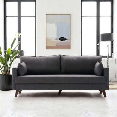 Canapé-lit gris anthracite - dos droit SPLIT PIER IMPORT