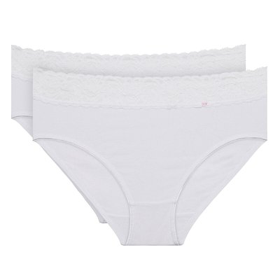 Lot de 2 culottes Coton Stretch Féminine DIM