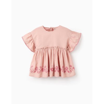 Blouse avec Texture et Broderies de Point de Croix ZIPPY