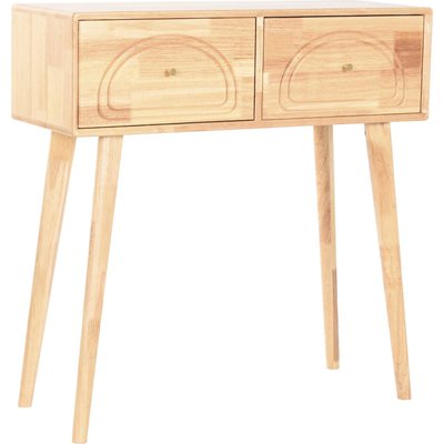 Console d entrée en bois de hevea style scandinave naturel RECOLLECTION