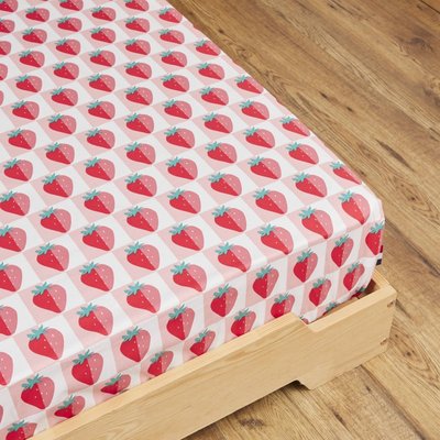 Drap housse Fraises LES MATELAS DE MORPHEE