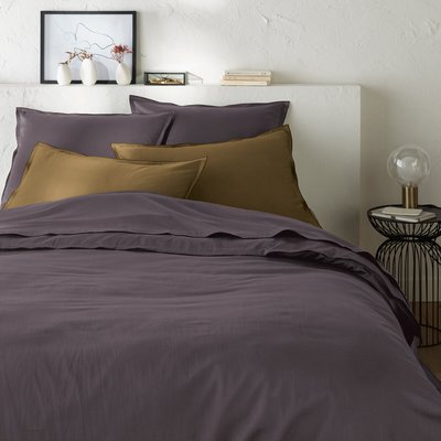 Housse de couette satin de coton lavé, Victor uni LA REDOUTE INTERIEURS