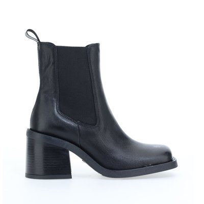 Bottines élastiquées en cuir, bout carré MJUS