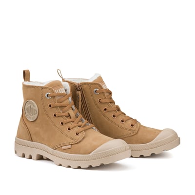 Bottines Pampa Hi Zip Wool fourrées en cuir PALLADIUM