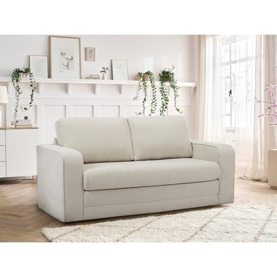 Canapé droit convertible 2 places en tissu texturé, COME BOBOCHIC
