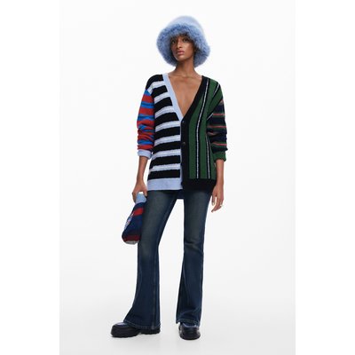 Cardigan en maille à rayures DESIGUAL