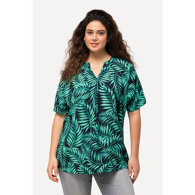 Blouse en crêpe motif palmiers à manches ULLA POPKEN