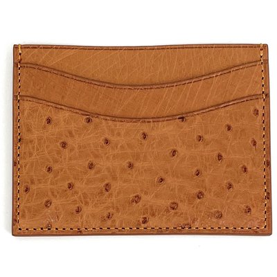 Porte-cartes en cuir d'autruche français OMB édition Haute-couture OH MY BAG