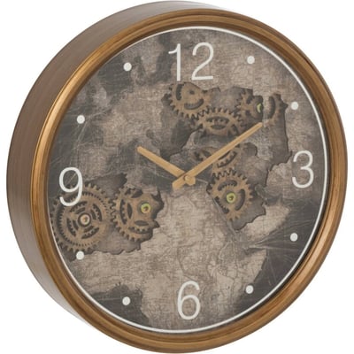 Horloge murale carte d'europe en bois RECOLLECTION