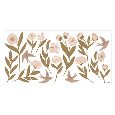 Stickers fleurs et hirondelles ELEONORE LILIPINSO