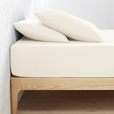 Drap-housse uni en percale de coton bio Scenario LA REDOUTE INTERIEURS