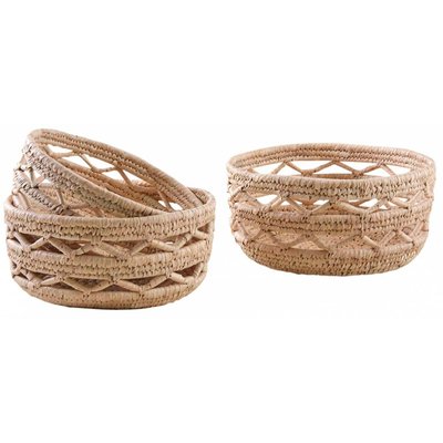 Corbeille ronde en palmier naturel (Lot de 3) AUBRY GASPARD
