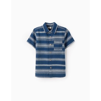 Chemise à Manches Courtes à Rayures en Relief ZIPPY