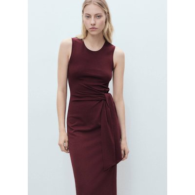 Robe midi coton nœud MANGO