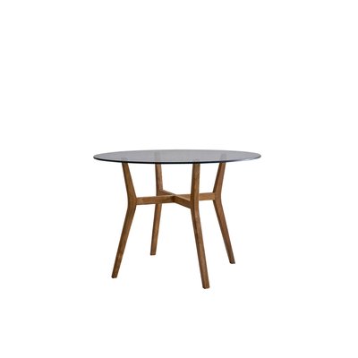 Table en teck massif et verre 4 pers.  TRISTAN BERAH GETAH