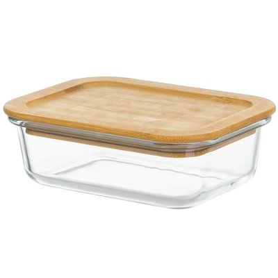Boîte de conservation en verre et bambou 640ml WADIGA