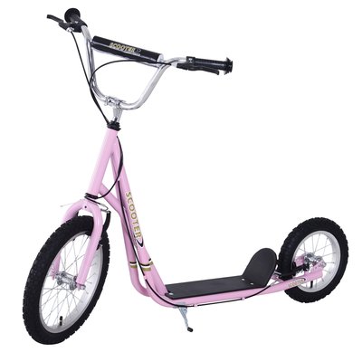 Trottinette patinette enfant guidon réglable freins béquille acier HOMCOM