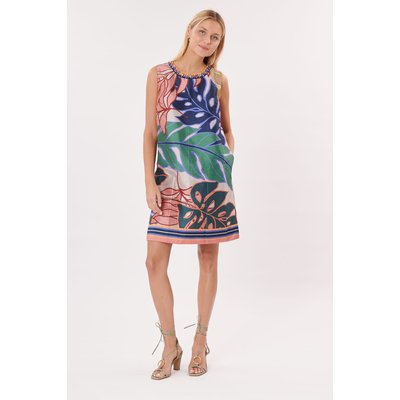 Robe courte imprimée sans manches TAXI DERHY