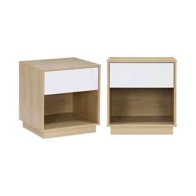 Table de chevet effet bois 1 tiroir (lot de 2) LIAM SWEEEK