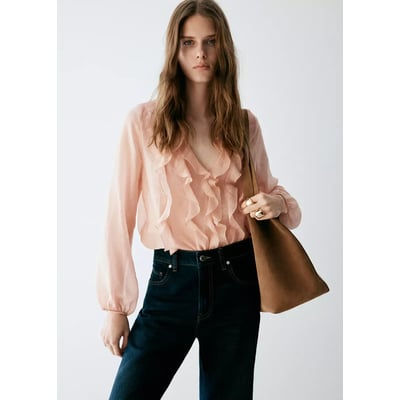 Blouse Lyocell volants MANGO
