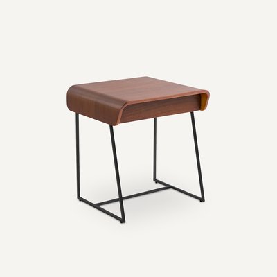 Bardi Walnut Bedside Table with Drawer, designed by E. Gallina AM.PM