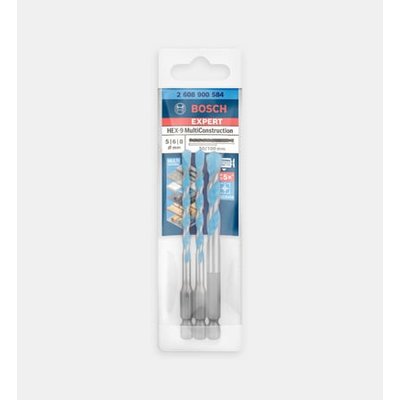 3 Forets Multi Construction Hex-9 - Ø 5/6/8 X 50/100 Mm BOSCH