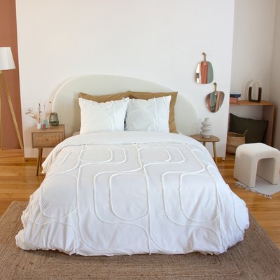Parure de lit coton lavé tuftée géométrique abstrait COTE DECO