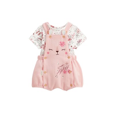Ensemble salopette bébé en gaze de coton et t-shirt Petit Safari PETIT BEGUIN
