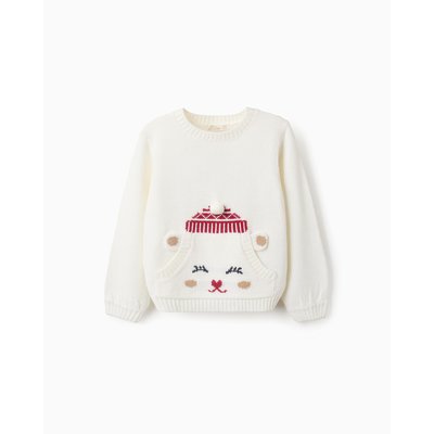 Sweat avec jacquard renne, poche kangourou, pompon et petites oreilles NOËL ZIPPY