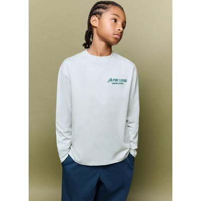 T-shirt coton détail imprimé MANGO KIDS